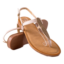 SHELOVET Japanische Sandalen beige