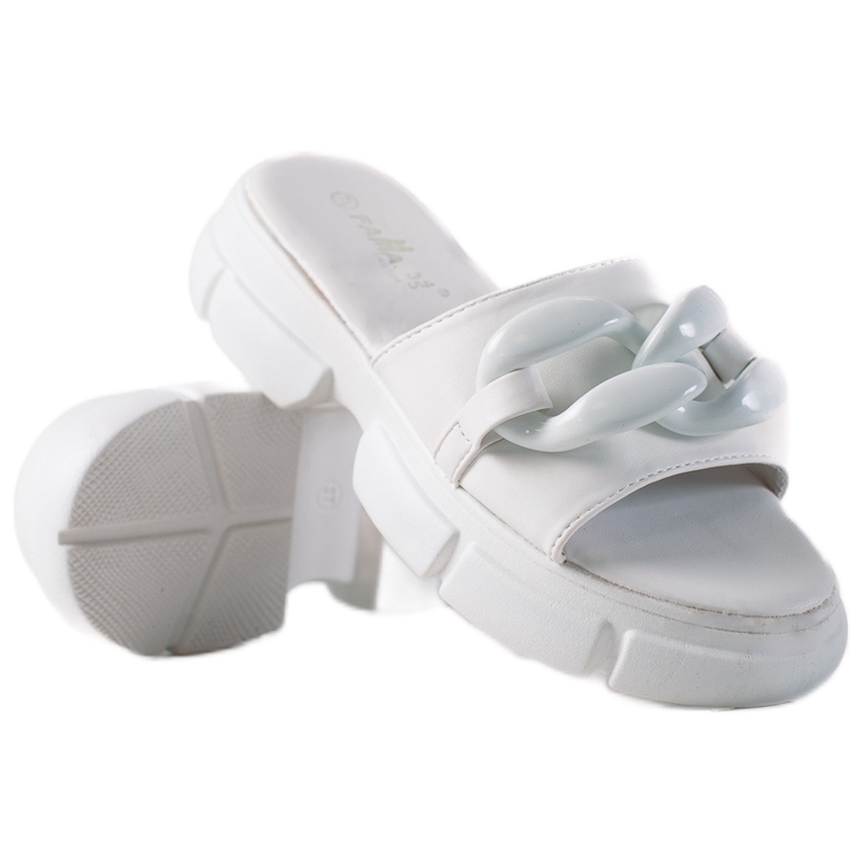 SHELOVET Hausschuhe auf der Plattform weiß