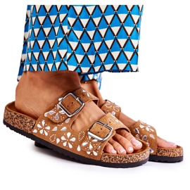 PG1 Braune Dalvio-Wildlederhausschuhe mit Strasssteinen