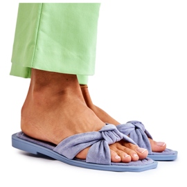 PG1 Modische Wildlederhausschuhe für Damen Blau Lorrie