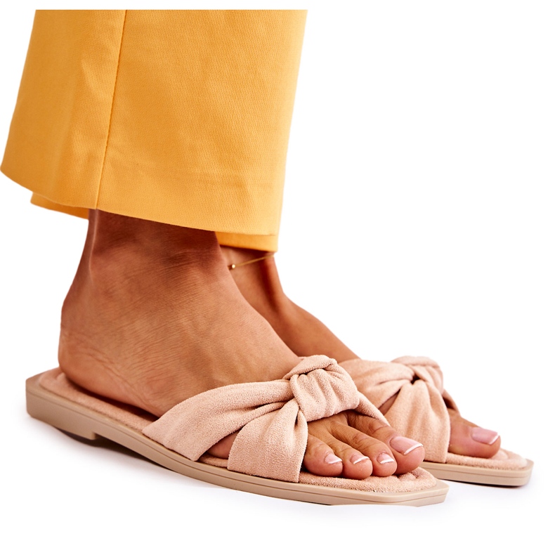 PG1 Modische Wildleder Nude Lorrie Damen Hausschuhe beige rosa