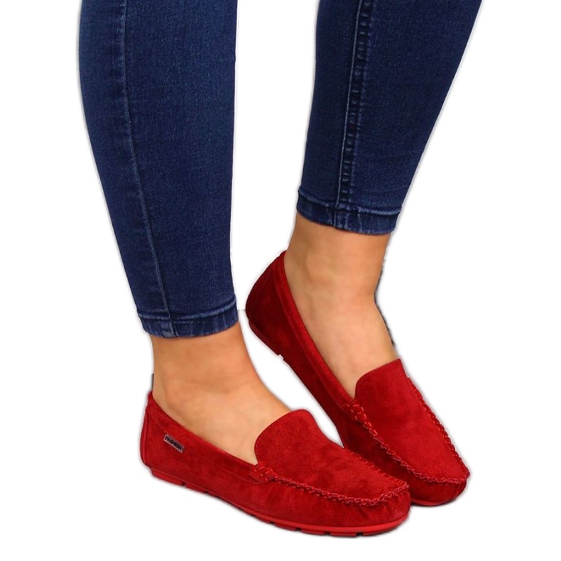 Rote Leder-Slipper aus Vinceza