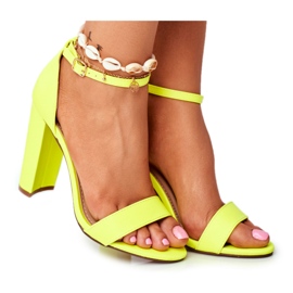 ADY Damensandalen mit Absatz Gelb Neon Anastasie