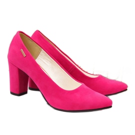 Pumps auf der post wildleder fuchsia Monique rosa