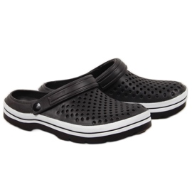 Schwarze durchbrochene Schaumstoffpantoffeln für Herren NEWS