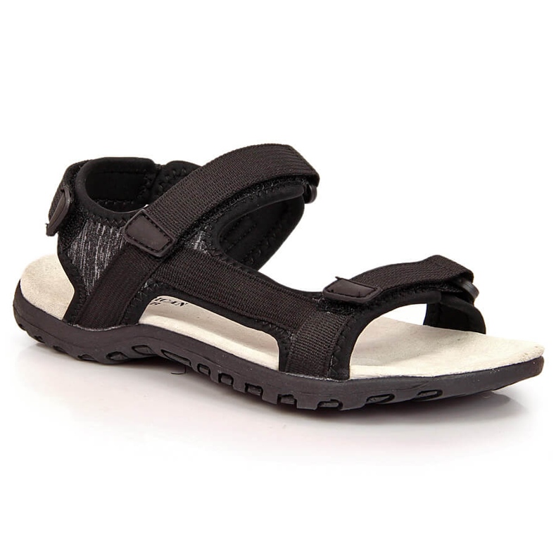 Schwarze Sportsandalen mit Klettverschluss von American Club
