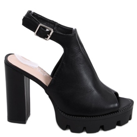 Sandalen auf der Plattform Rome Black schwarz