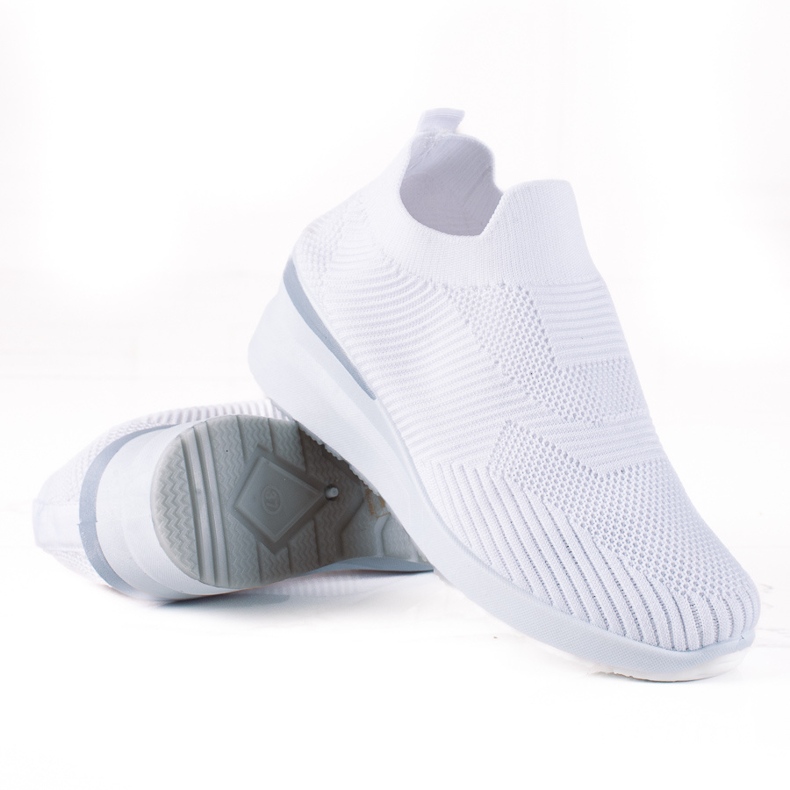 SHELOVET Keil-Slip-On-Schuhe weiß