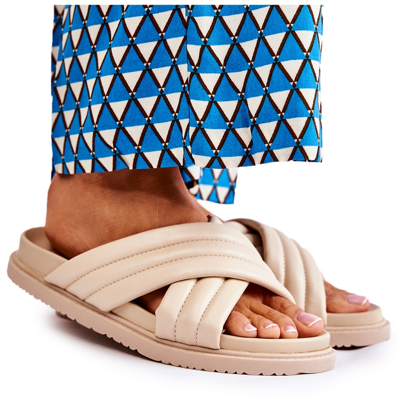 PJ1 Klassische Damen Lederhausschuhe Beige Daron