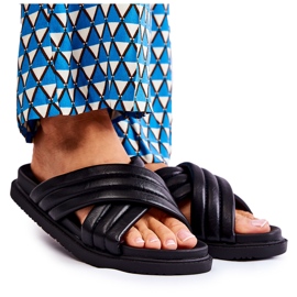 PJ1 Klassische schwarze Lederhausschuhe für Damen Daron