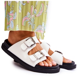 PJ1 Klassische weiße Damenhausschuhe Weston