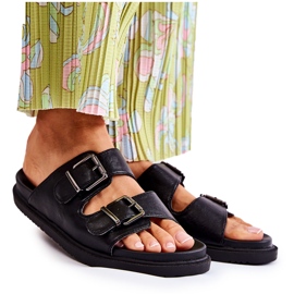 PJ1 Klassische schwarze Damenhausschuhe Weston