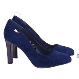 Marineblaue Damenpumps von Sergio Leone
