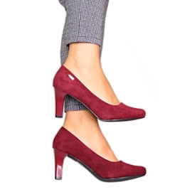 Burgund Wildlederpumps W Sergio Leone rot