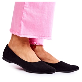 PS1 Klassische schwarze Ballerinas aus Veloursleder für Damen Arina