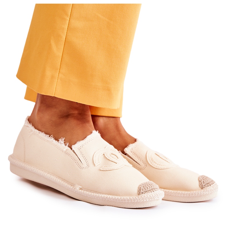 Klassische beigefarbene Flaure-Espadrilles für Damen
