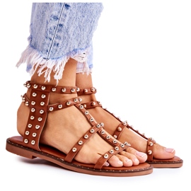 PG1 Damensandalen mit Nieten Brown Cavos braun