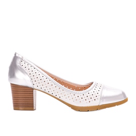 Alexandria silberne durchbrochene Pumps
