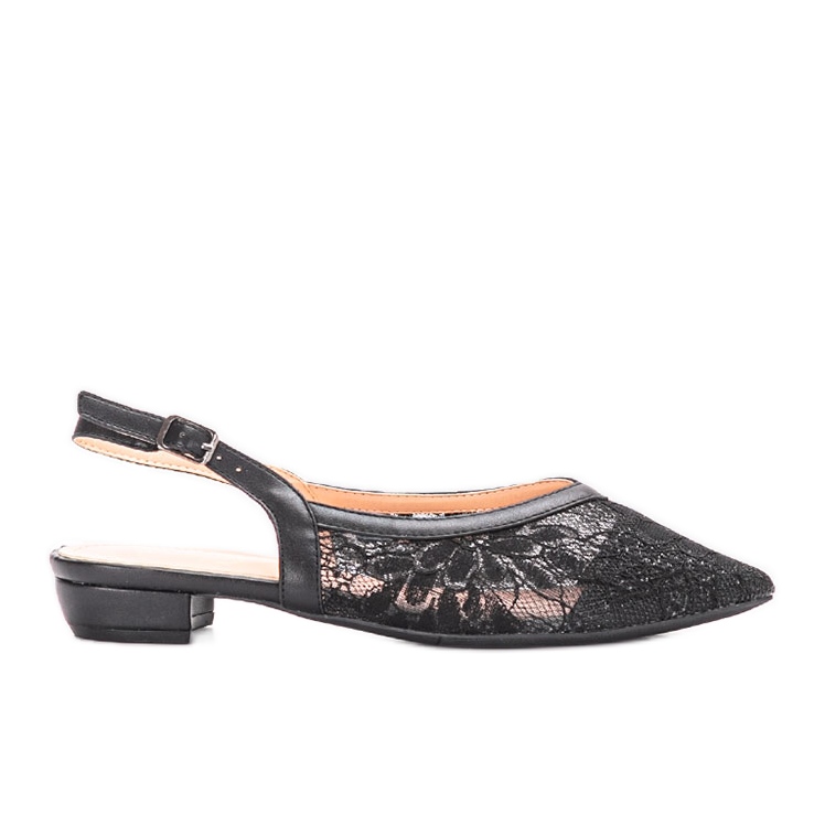 Schwarze Ballerinas aus Spitze von Marlioz