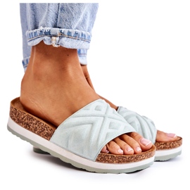 PG1 Damen-Wildlederhausschuhe auf einer massiven grünen Heritta-Plattform