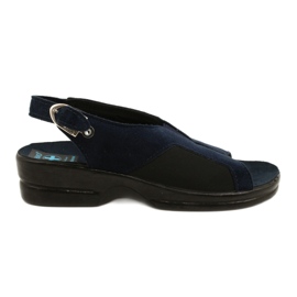 Damensandalen mit Keilabsatz Adanex 21680 Marineblau navy blau