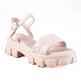 SHELOVET Modische Sandalen beige