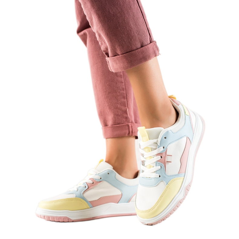 SHELOVET Bunte Sportschuhe weiß mehrfarbig