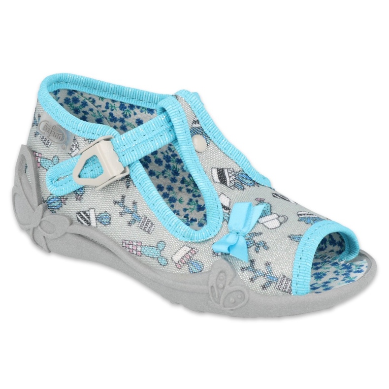 Befado Kinderschuhe 213P127 blau silber- grau