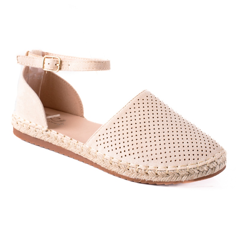 SHELOVET Durchbrochene Espadrilles braun