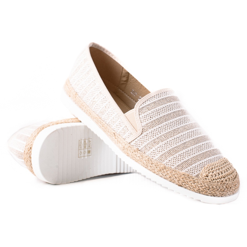SHELOVET Espadrilles zum Hineinschlüpfen beige