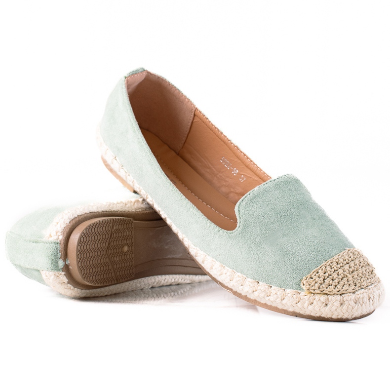 SHELOVET Espadrilles aus Wildleder grün