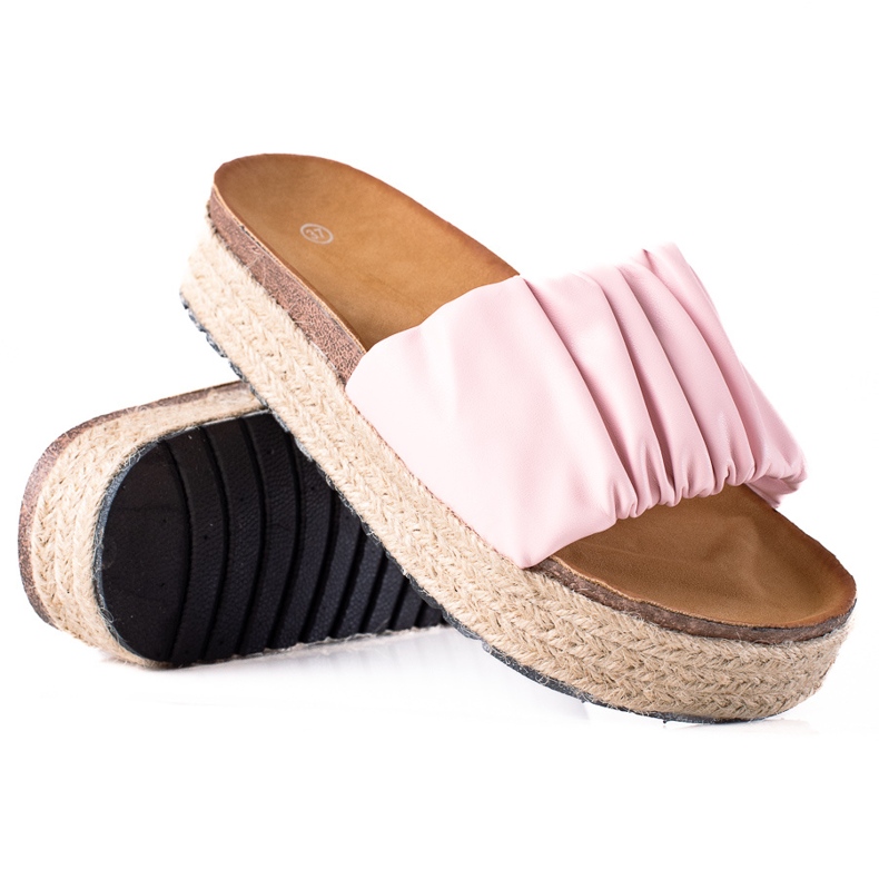 SHELOVET Espadrilles-Hausschuhe für Damen rosa