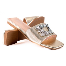 SHELOVET Elegante Hausschuhe golden