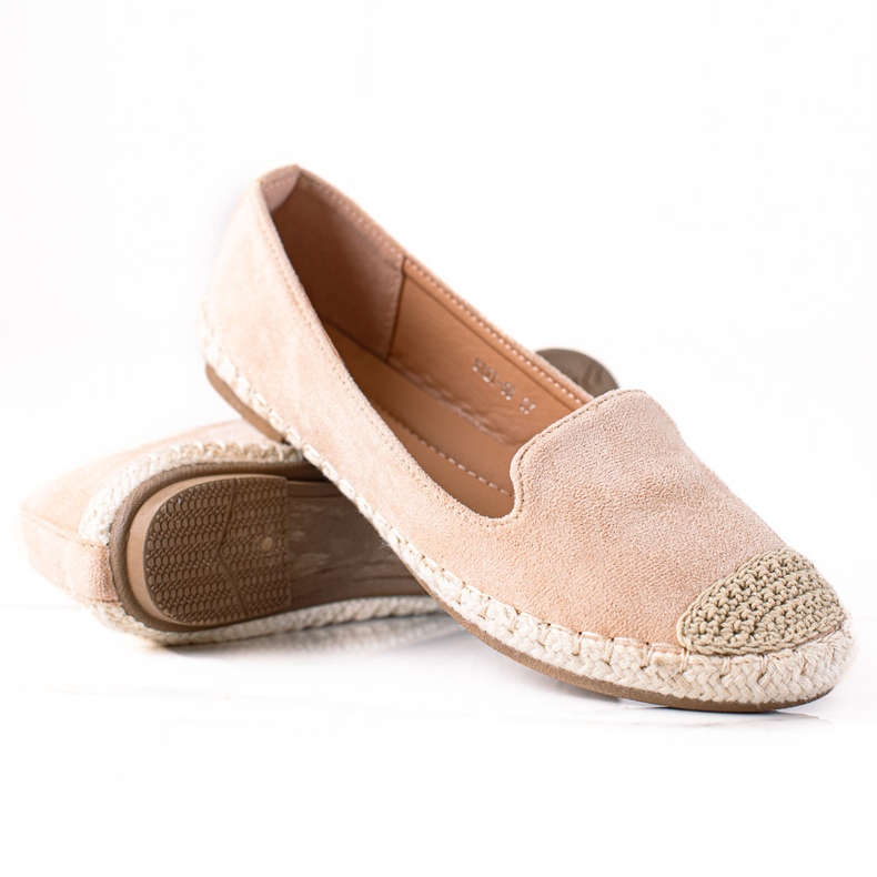 SHELOVET Espadrilles aus Wildleder beige