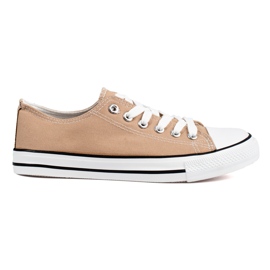 SHELOVET Klassische beige Turnschuhe