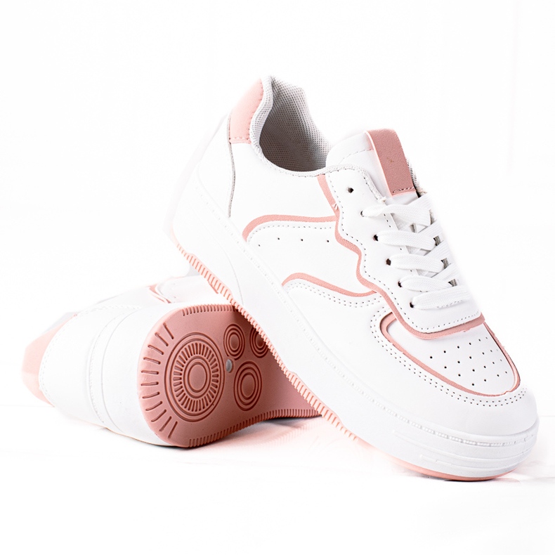SHELOVET Turnschuhe für Damen weiß rosa