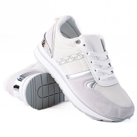 SHELOVET Bequeme Sneaker weiß silber- grau
