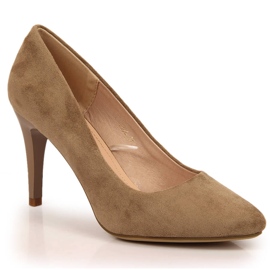 Sergio Leone beigefarbene Wildleder-Stiletto-Pumps
