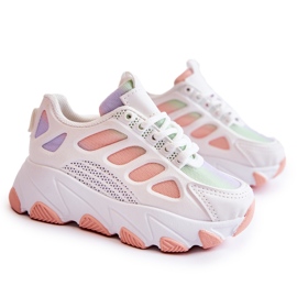 FR1 Mehrfarbige Sportschuhe von Britney für Kinder weiß lila rosa grün