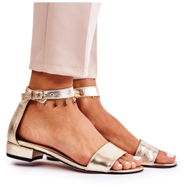 PA2 Damen Gold Shanley Ledersandalen golden