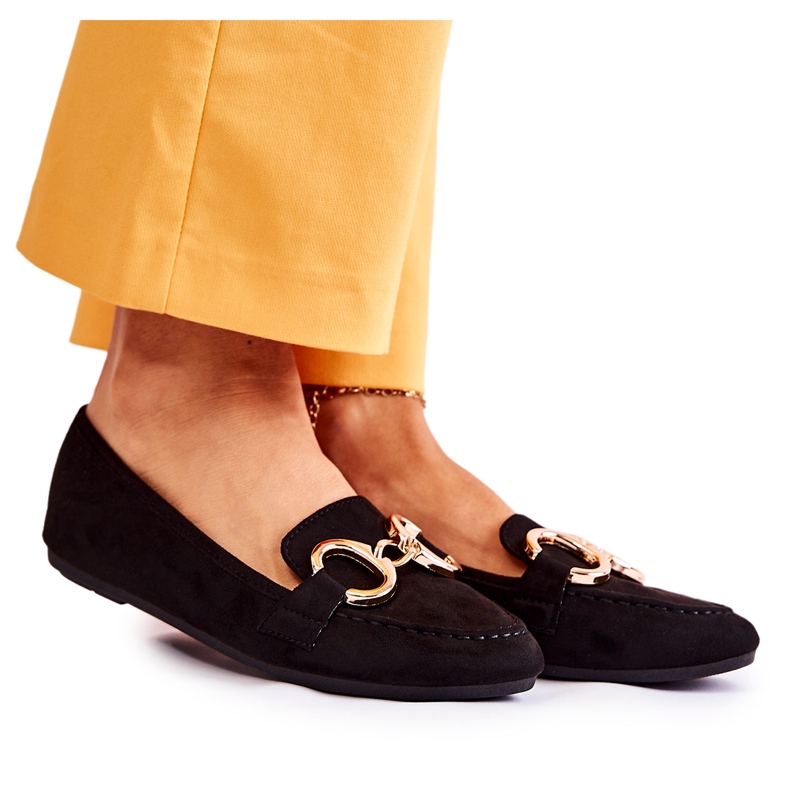 PG1 Wildlederloafer für Damen mit schwarzer Realitätsverzierung