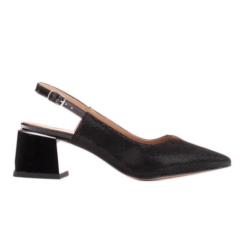 Marco Shoes Wildledersandalen mit glänzendem Muster schwarz