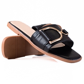 SHELOVET Elegante Hausschuhe schwarz