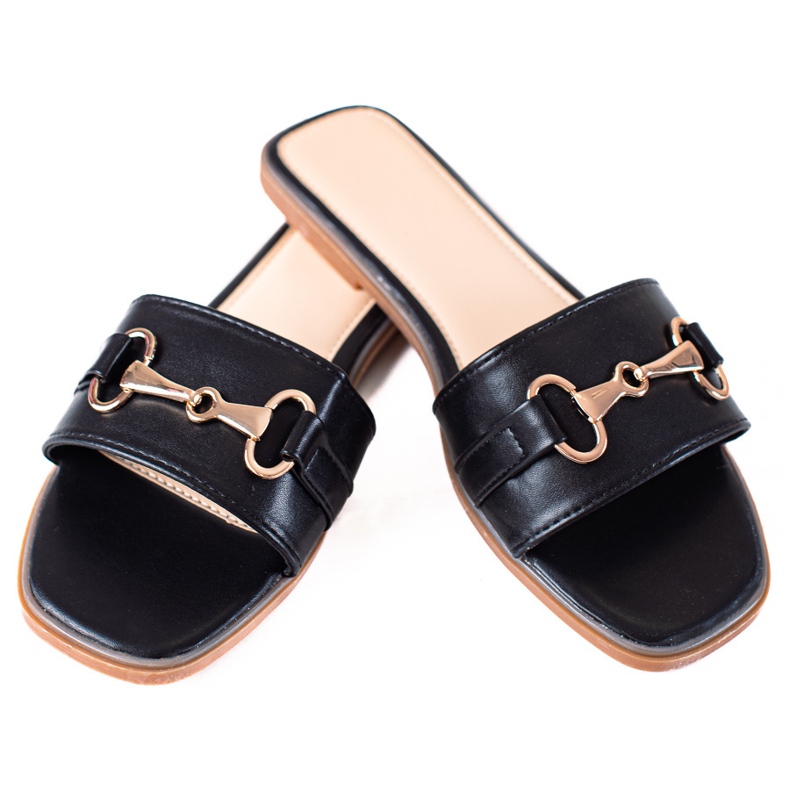 SHELOVET Schwarze Damen Hausschuhe