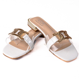 SHELOVET Modische Damenhausschuhe weiß