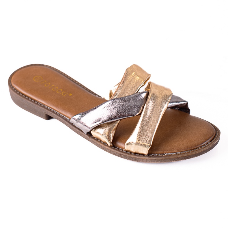 W. Potocki Potocki Hausschuhe für Damen golden