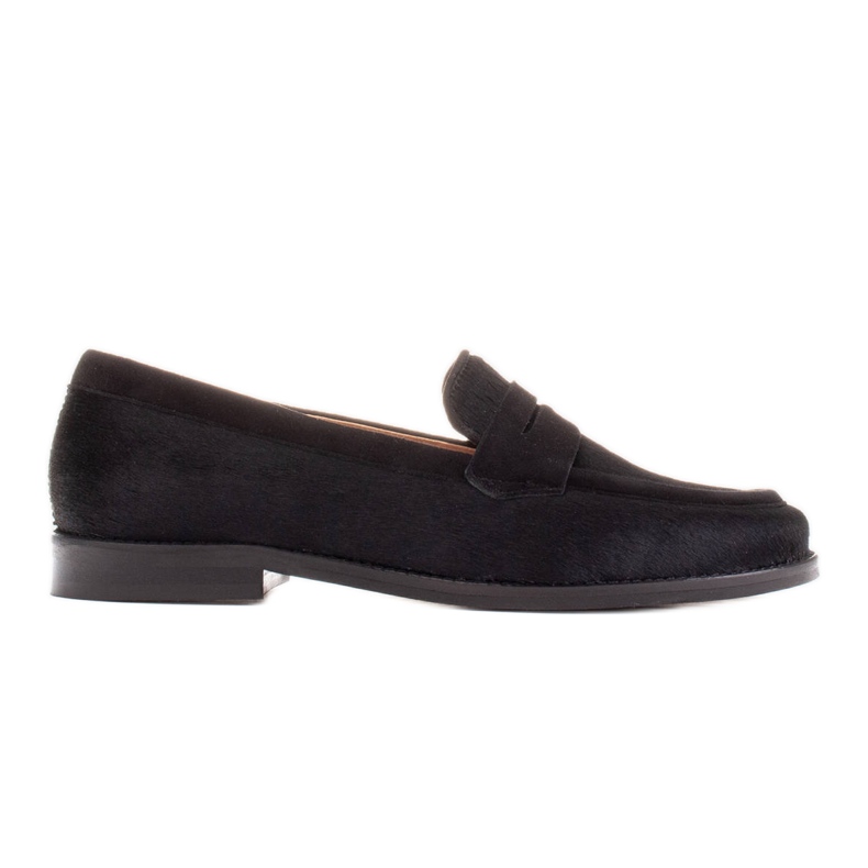 Marco Shoes Loafer, Naturleder mit Haaren schwarz