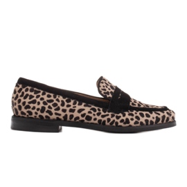 Marco Shoes Loafer, Naturleder mit Haaren 2231P-1283-041-1 beige schwarz