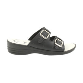 American Club schwarze Pantoffeln an amerikanischen Schnallen