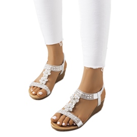Silberne Amisha Keilsandalen silber-